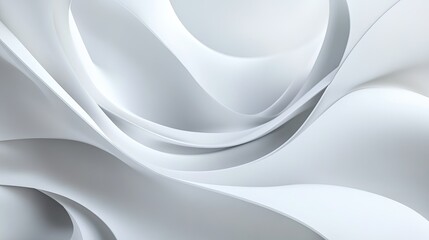 Abstract white background featuring soft, flowing curves and delicate line accents, perfect for elegant text overlays.