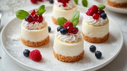 Miniature Cheesecakes with Berries - A Sweet Delight
