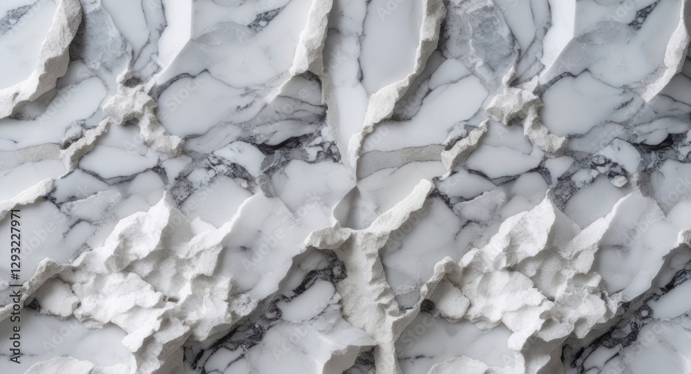 Poster high resolution abstract white marble texture pattern showcasing intricate natural veining and depth