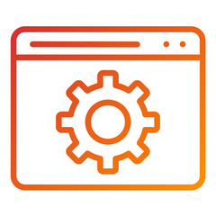 Vector Design Browser Setting Icon Style