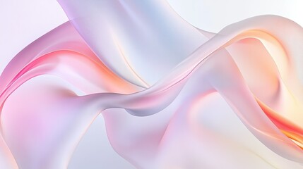 Imagine a sleek, high-definition abstract background where subtle curves and soft lines create a harmonious flow across a white canvas. A refined gradient gently blends the tones