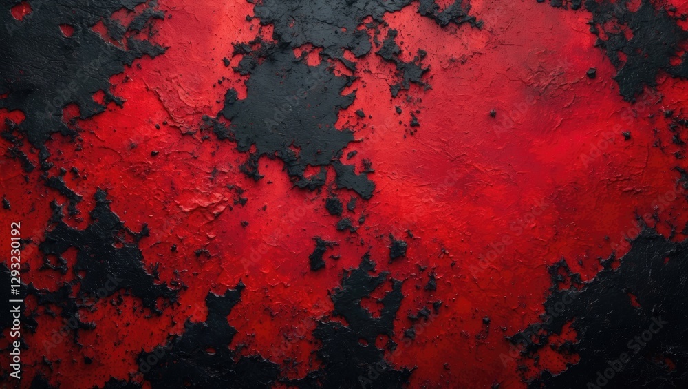 Poster abstract red and black grunge texture background with distressed patterns for artistic and design ap