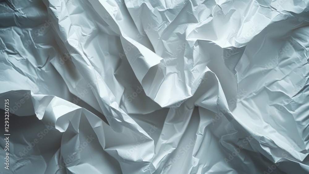 Canvas Prints textured white paper background with intricate wrinkles and folds, ideal for artistic and design pur