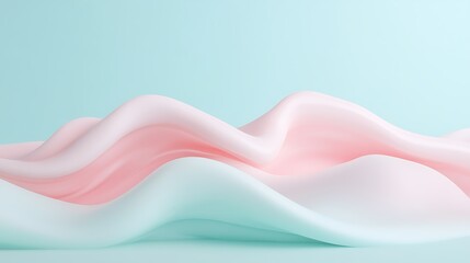 Soft Waves of Pastel Colors Flowing Gently Over a Calm Background Creating a Tranquil Aesthetic Scene