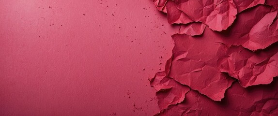 Obraz premium Crumpled red paper texture background with smooth surface and rough edges ideal for creative design and artistic projects