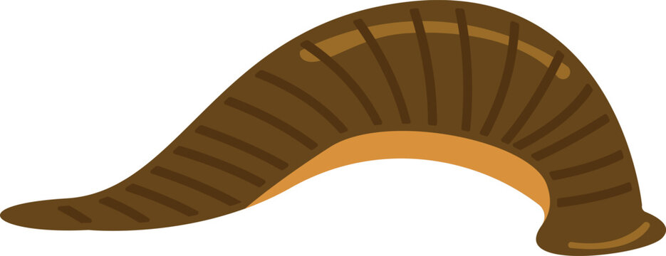 Leech dark brown striped Design Vector Illustration