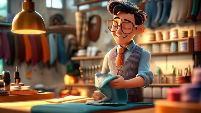 cartoon character cute Tailor Videos 4K
