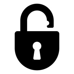 Lock Icon isolated on white background