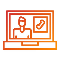 Video Call Vector Design Icon Style
