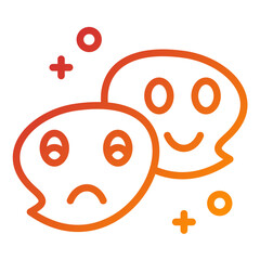 Chat Emoticons Vector Design Icon Style