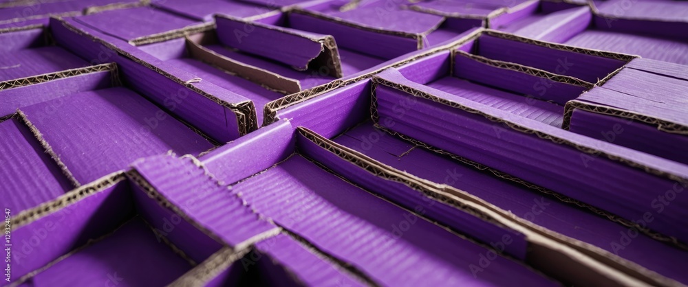 Poster purple cardboard texture with layered edges showcasing intricate patterns and depth for creative des