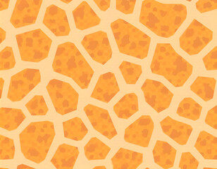 Obraz premium Giraffe Skin Pattern Seamless Background Brown and Beige Animal Print