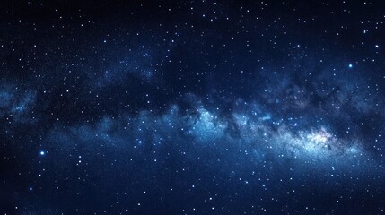Naklejka premium Milky Way galaxy at night, cosmic background, space exploration