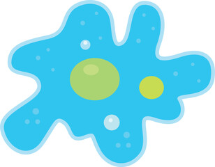 Amoeba Cell Structure Design Vector Illustration