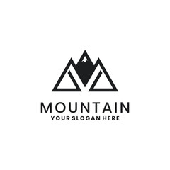Mountain peak logo, abstract mountain logo design