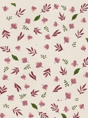 seamless pattern with pink proses ilustartons