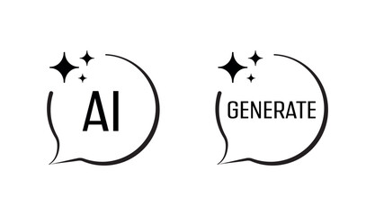 ai generated icon on white background	