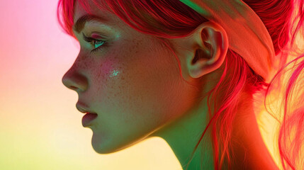 Vibrant Portraits of Women in Neon Lighting