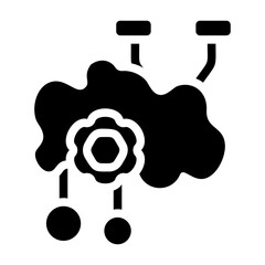 Cloud Network Solid Icon