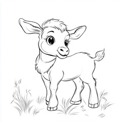 Adorable Donkey for Children's Coloring Book