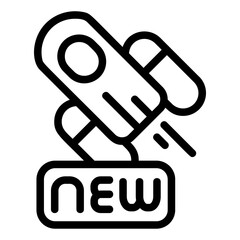 New Release Line Icon