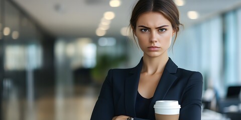 woman holding a bottle of coffee