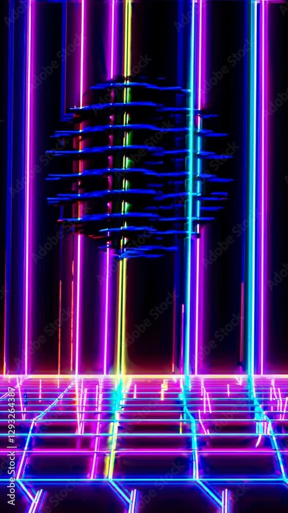 Poster abstract background with lights