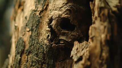 Fototapeta premium Textured Close-Up of Weathered Tree Bark with Dramatic Patterns