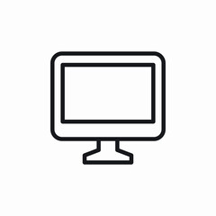 desktop computer screen icon vector sign