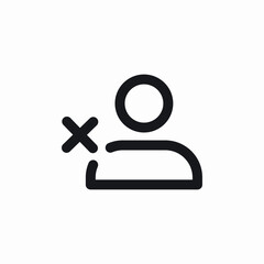 remove user profile icon vector sign
