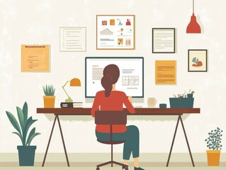 Fototapeta premium Business strategy infographic featuring productivity tips and timesaving hacks