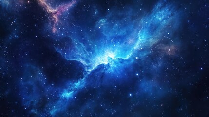 Obraz premium Cosmic nebula, vibrant colors, deep space, celestial view, for space exploration posters