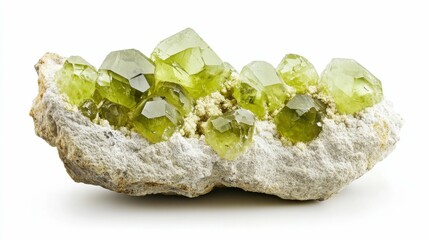 Peridot Crystal Matrix from Kohistan Valley, Pakistan. Precious Green Gem Mined in its Natural Raw Form