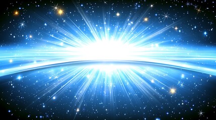Fototapeta premium Cosmic explosion, space, energy, light, background, science fiction