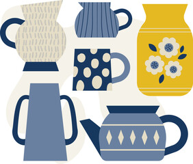 Vintage Vibrant Vase Illustration, Elegant & Timeless Artistic Design