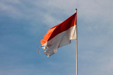 Indonesian Flag, The Red and white Flag, national symbol of Indonesia.	