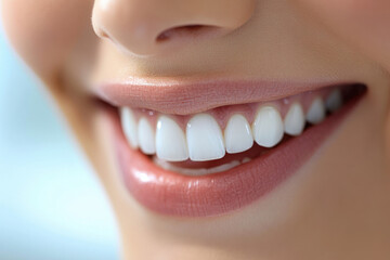 Obraz premium Healthy, bright white teeth with smooth surface and natural shine