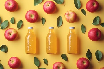 Pouring apple juice into a tall glass, dynamic splash effect, golden liquid flowing smoothly, healthy fruit drink advertisement, fresh and natural, book illustration style