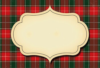 Add a touch of vintage charm to your designs with this classic red and green plaid pattern set against a creamy backdrop, perfect for creating timeless and elegant visuals that evoke a sense of warmth