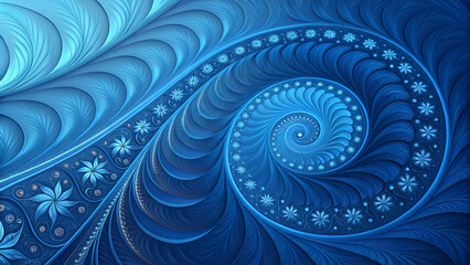 A stunning 3D abstract blue wallpaper.