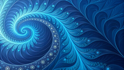 A stunning 3D abstract blue wallpaper.
