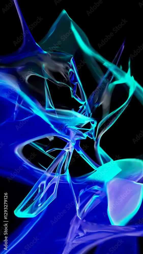 Poster abstract blue background with lines