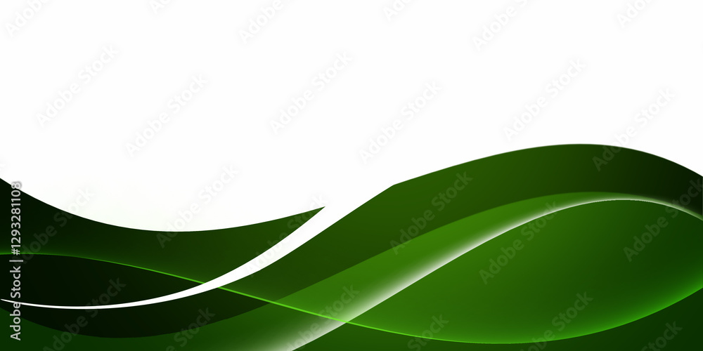 Wall mural modern green banner background. graphic design banner pattern background template with dynamic wave 