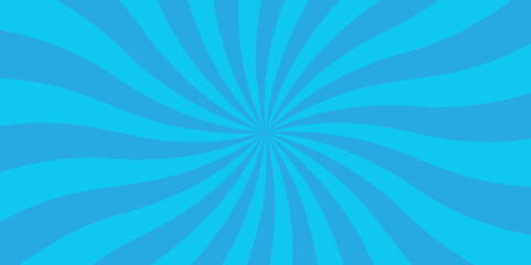 Background sunburst pattern blue design. Vintage sunrays illustration swirl grunge backdrop line. sun beam vector banner design and comic burst gradient concept pattern.	