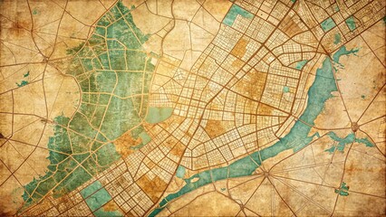 Obraz premium Retro New Jersey Street Map, Vintage Minimalist Design