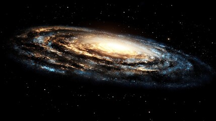 Obraz premium Spiral Galaxy, Cosmic Dust, Stars, Space, Background, Science, Astronomy, Education