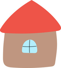 빨간색 지붕 있는 집