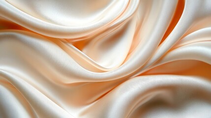 Delicate Peach Satin Fabric Texture: A Luxurious and Smooth Surface