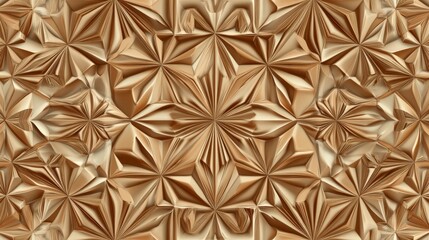 Golden Geometric Pattern Design for Wall Art or Wallpaper