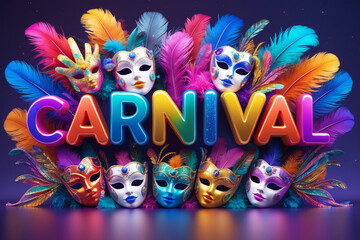 Fototapeta premium mardi gras carnival mask 